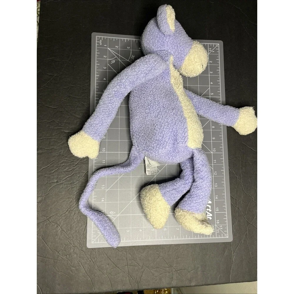 Vintage Manhattan Toy Purple Monkey Stuffed Plush Toy Fleece Beans Smile 18”